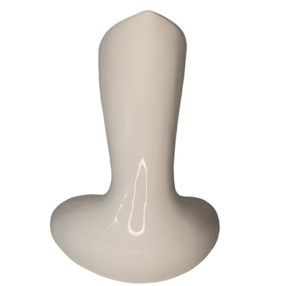 Abstract Human Body Vase White Ceramic Sitting Cross Legged Yoga Pose - Picture 3 of 4